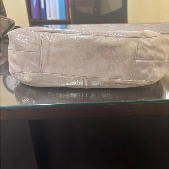 Coach Shimmering Beige Shoulder Bag